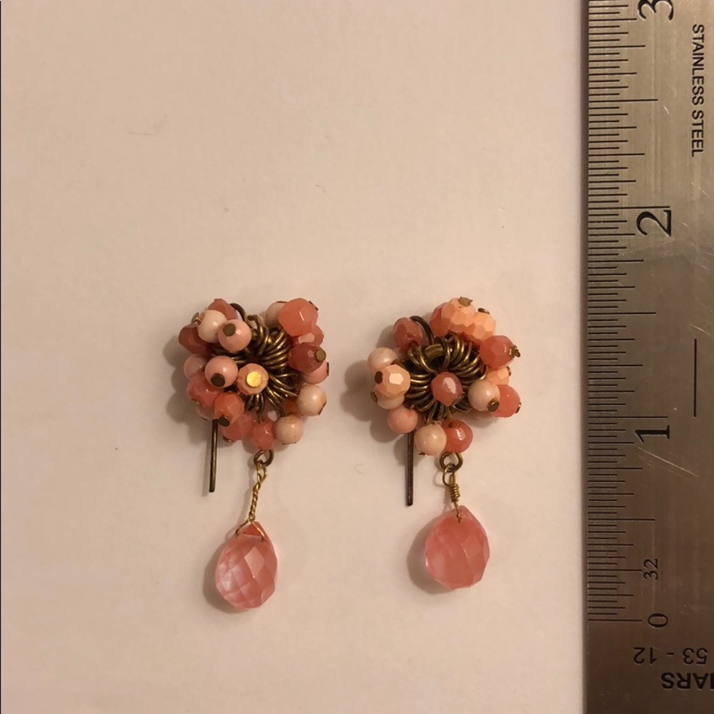 Delicate pink drop earrings